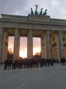 Students at Menin Gate in Berlin