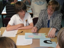 Maths class at Christleton High School