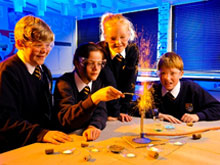 Science class at Christleton High School