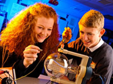 Science class at Christleton High School