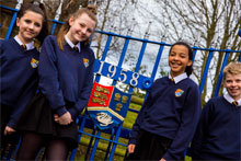 Children at Christleton High School near Chester