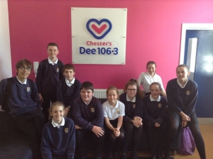 History Hot Scholars visit DEE 106.3 studio