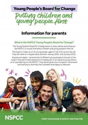 NSPCC Young People's Board For Change - Information for Parents