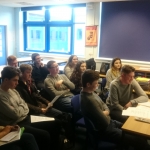 Sixth Form Politics students take part in an international Skype call with students from Fonda-Fultonville Central School Montgomery County, New York State