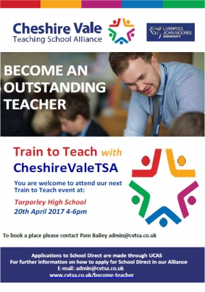 Train to Teach with Cheshire Vale TSA